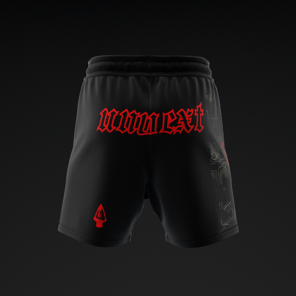 Black Vector Combat Shorts