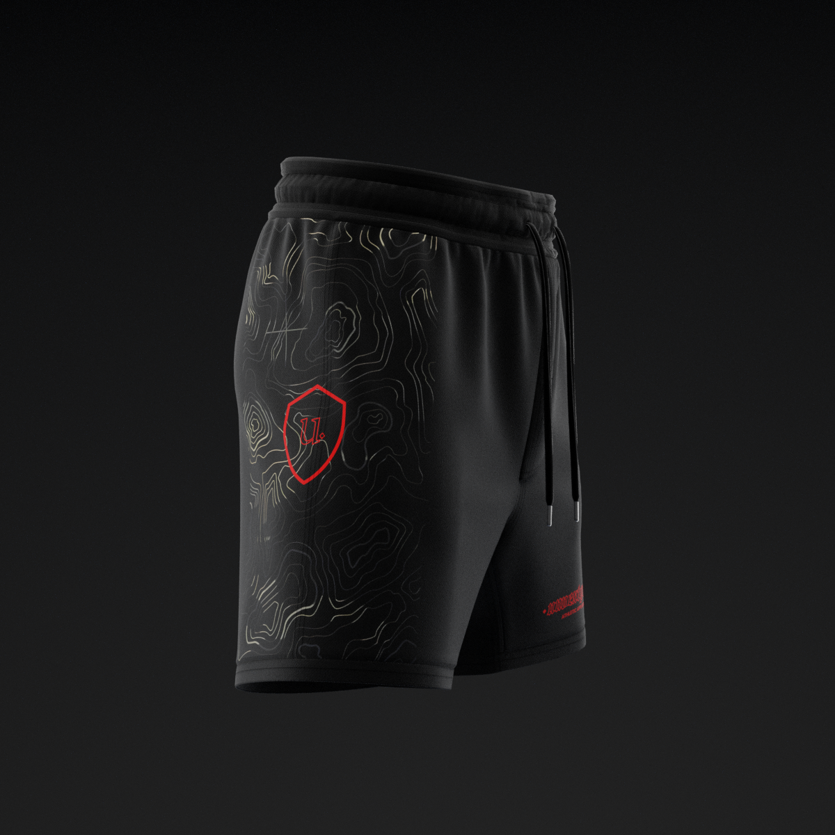 Black Vector Combat Shorts